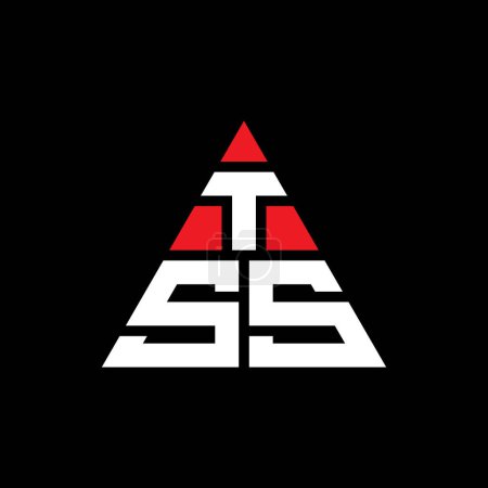Téléchargez les illustrations : TSS triangle lettre logo design avec forme de triangle. TSS triangle logo design monogramme. Modèle de logo vectoriel triangle TSS avec couleur rouge. Logo triangulaire TSS Logo simple, élégant et luxueux. - en licence libre de droit