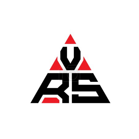 Ilustración de Diseño del logotipo de letra de triángulo VRS con forma de triángulo. Monograma de diseño del logotipo del triángulo VRS. Plantilla de logotipo de vector de triángulo VRS con color rojo. Logotipo triangular VRS Logotipo simple, elegante y lujoso. - Imagen libre de derechos