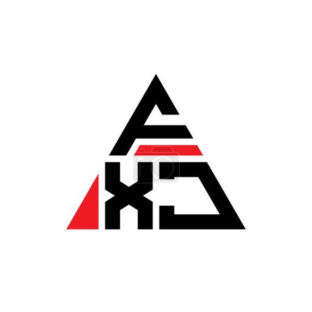 Téléchargez les illustrations : FXJ triangle lettre logo design avec forme de triangle. Monogramme de logo triangle FXJ. Modèle de logo vectoriel triangle FXJ avec couleur rouge. Logo triangulaire FXJ Logo simple, élégant et luxueux. - en licence libre de droit