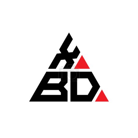 Téléchargez les illustrations : Modèle de logo de lettre triangle XBD avec forme de triangle. Monogramme XBD logo triangle design. Modèle de logo vectoriel triangle XBD avec couleur rouge. Logo triangulaire XBD Logo simple, élégant et luxueux. - en licence libre de droit
