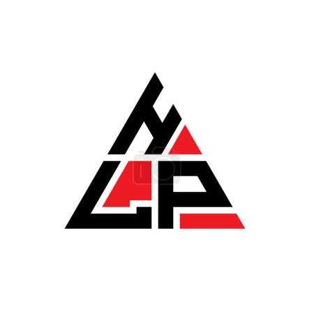 Ilustración de Diseño del logotipo de la letra del triángulo HLP con forma de triángulo. Monograma de diseño del logotipo del triángulo HLP. Plantilla de logotipo de vector de triángulo HLP con color rojo. Logotipo triangular HLP Logotipo simple, elegante y lujoso. - Imagen libre de derechos