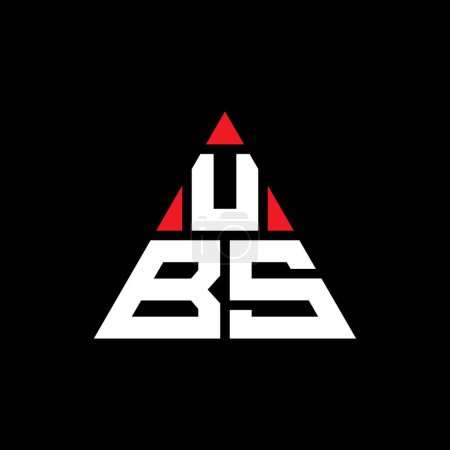 Téléchargez les illustrations : UBS triangle lettre logo design avec forme de triangle. UBS logo triangle design monogramme. Modèle de logo vectoriel triangle UBS avec couleur rouge. Logo UBS triangulaire Logo simple, élégant et luxueux. - en licence libre de droit