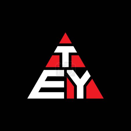 Téléchargez les illustrations : TEY triangle lettre logo design avec forme de triangle. TEY logo triangle design monogramme. Modèle de logo vectoriel triangle TEY avec couleur rouge. Logo triangulaire TEY Logo simple, élégant et luxueux. - en licence libre de droit