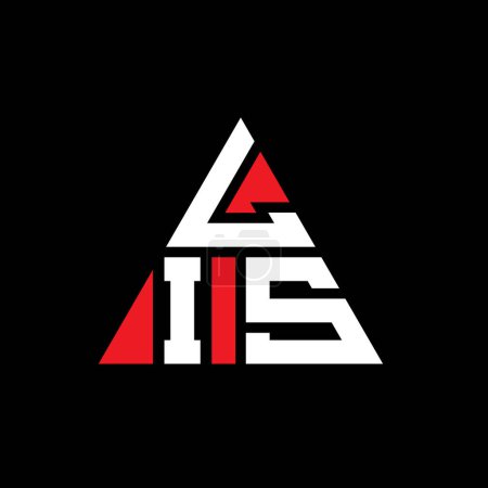 Ilustración de Diseño del logotipo de la letra del triángulo LIS con forma de triángulo. Monograma de diseño del logotipo del triángulo LIS. Plantilla de logotipo de triángulo LIS con color rojo. Logotipo triangular LIS Logotipo simple, elegante y lujoso. - Imagen libre de derechos
