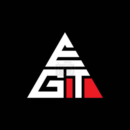 Ilustración de Diseño del logotipo de letra de triángulo EGT con forma de triángulo. Diseño del logotipo del triángulo EGT monograma. Plantilla de logotipo de triángulo EGT con color rojo. Logotipo triangular EGT Logotipo simple, elegante y lujoso. - Imagen libre de derechos