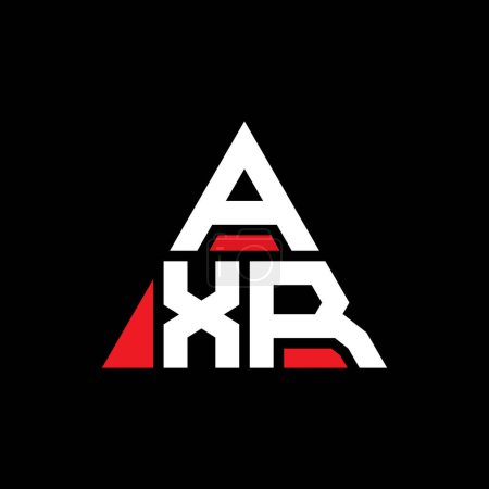 Ilustración de Diseño del logotipo de la letra del triángulo AXR con forma de triángulo. Monograma de diseño del logotipo del triángulo AXR. Plantilla de logotipo de vector de triángulo AXR con color rojo. Logotipo triangular AXR Logotipo simple, elegante y lujoso. - Imagen libre de derechos