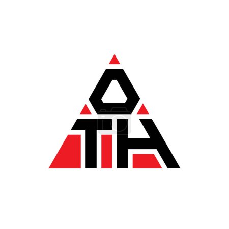 Ilustración de Diseño del logotipo de la letra del triángulo OTH con forma de triángulo. Diseño del logotipo del triángulo OTH monograma. OTH triángulo vector logotipo plantilla con color rojo. Logotipo triangular OTH Logotipo simple, elegante y lujoso. - Imagen libre de derechos