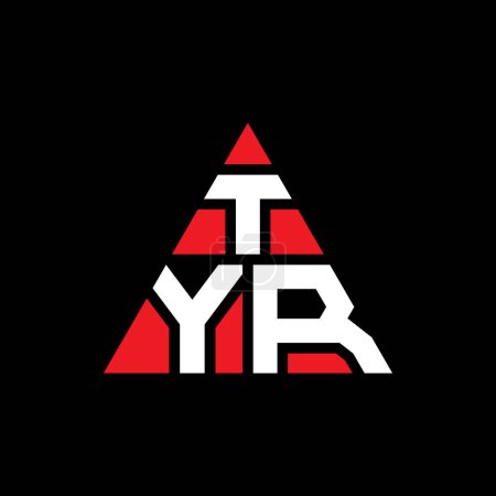 Illustration for TYR triangle letter logo design with triangle shape. TYR triangle logo design monogram. TYR triangle vector logo template with red color. TYR triangular logo Simple, Elegant, and Luxurious Logo. - Royalty Free Image