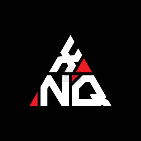 Ilustración de Diseño del logotipo de la letra del triángulo XNQ con forma de triángulo. Monograma de diseño del logotipo del triángulo XNQ. Plantilla de logotipo de vector triangular XNQ con color rojo. Logotipo triangular XNQ Logotipo simple, elegante y lujoso. - Imagen libre de derechos