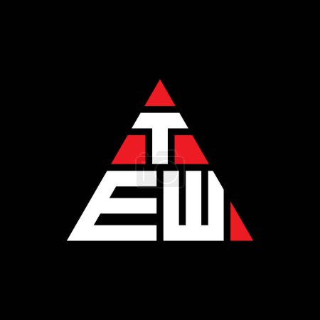 Ilustración de Diseño de logotipo de letra de triángulo TEW con forma de triángulo. Diseño del logotipo del triángulo TEW monograma. Plantilla de logotipo de triángulo TEW con color rojo. Logotipo triangular TEW Logotipo simple, elegante y lujoso. - Imagen libre de derechos