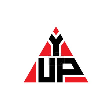 Téléchargez les illustrations : YUP triangle lettre logo design avec forme de triangle. Monogramme design triangle YUP. Modèle de logo vectoriel triangle YUP avec couleur rouge. Logo triangulaire YUP Logo simple, élégant et luxueux. - en licence libre de droit