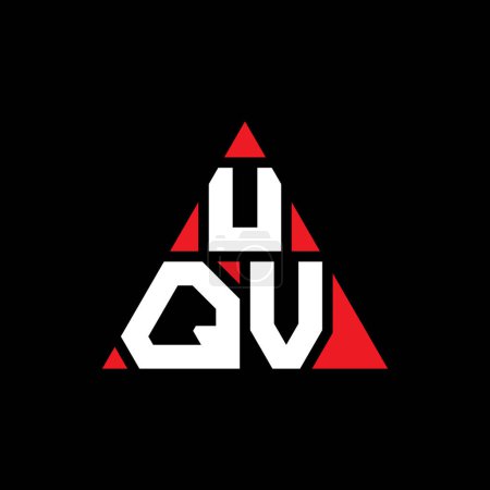 Ilustración de Diseño del logotipo de la letra del triángulo UQV con forma de triángulo. Diseño del logotipo del triángulo UQV monograma. Plantilla de logotipo de vector de triángulo UQV con color rojo. Logotipo triangular UQV Logotipo simple, elegante y lujoso. - Imagen libre de derechos