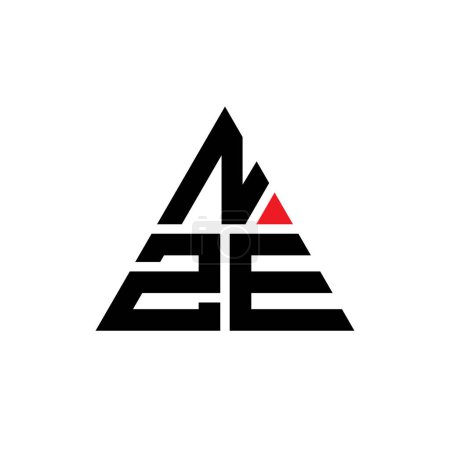 Téléchargez les illustrations : NZE triangle lettre logo design avec forme de triangle. Monogramme NZE logo triangle design. Modèle de logo vectoriel triangle NZE avec couleur rouge. Logo triangulaire NZE Logo simple, élégant et luxueux. - en licence libre de droit