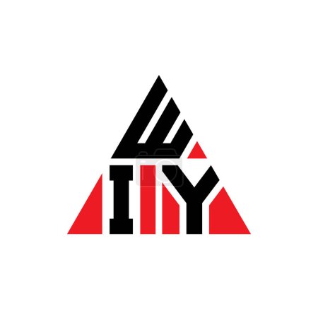 Illustration for WIY triangle letter logo design with triangle shape. WIY triangle logo design monogram. WIY triangle vector logo template with red color. WIY triangular logo Simple, Elegant, and Luxurious Logo. - Royalty Free Image