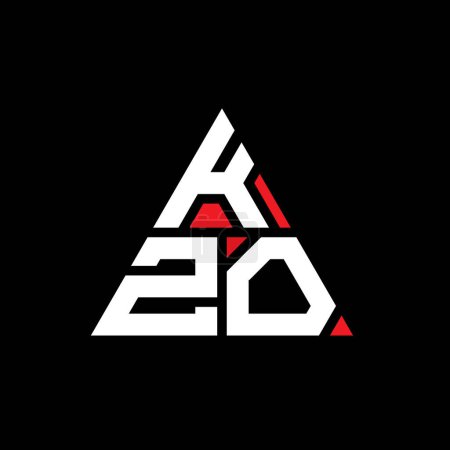Ilustración de Diseño del logotipo de la letra del triángulo KZO con forma de triángulo. Monograma de diseño del logotipo del triángulo KZO. Plantilla de logotipo de vector triangular KZO con color rojo. Logotipo triangular KZO Logotipo simple, elegante y lujoso. - Imagen libre de derechos