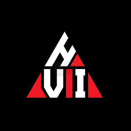 Illustration for HVI triangle letter logo design with triangle shape. HVI triangle logo design monogram. HVI triangle vector logo template with red color. HVI triangular logo Simple, Elegant, and Luxurious Logo. - Royalty Free Image