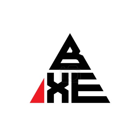 Ilustración de Diseño del logotipo de letra de triángulo BXE con forma de triángulo. Monograma de diseño del logotipo del triángulo BXE. Plantilla de logotipo de vector de triángulo BXE con color rojo. Logotipo triangular BXE Logotipo simple, elegante y lujoso. - Imagen libre de derechos