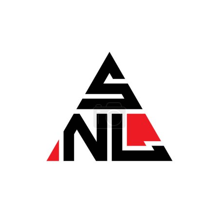 Ilustración de Diseño del logotipo de la letra del triángulo SNL con forma de triángulo. Monograma de diseño del logotipo del triángulo SNL. Plantilla de logotipo de vector de triángulo SNL con color rojo. Logotipo triangular SNL Logotipo simple, elegante y lujoso. - Imagen libre de derechos