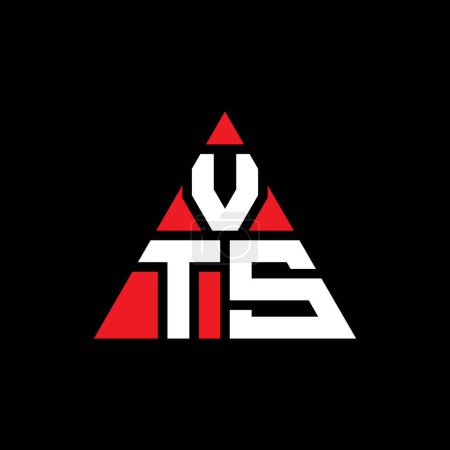 Ilustración de Diseño de logotipo de letra de triángulo VTS con forma de triángulo. Diseño del logotipo del triángulo VTS monograma. Plantilla de logotipo de vector de triángulo VTS con color rojo. Logotipo triangular VTS Logotipo simple, elegante y lujoso. - Imagen libre de derechos