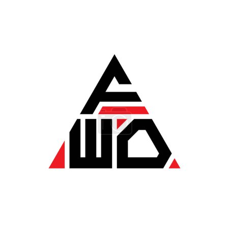 Téléchargez les illustrations : FWO triangle lettre logo design avec forme de triangle. Monogramme FWO logo triangle design. Modèle de logo vectoriel triangle FWO avec couleur rouge. Logo triangulaire FWO Logo simple, élégant et luxueux. - en licence libre de droit