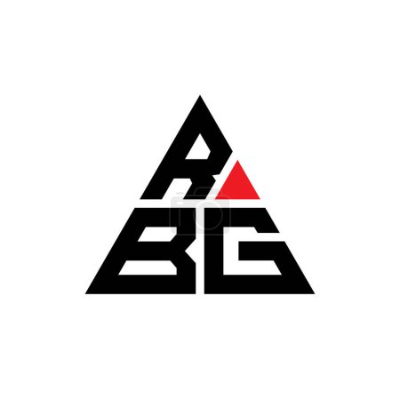 Téléchargez les illustrations : RBG lettre triangle logo design avec forme de triangle. Monogramme design logo triangle RBG. Modèle de logo vectoriel triangle RBG avec couleur rouge. Logo triangulaire RBG Logo simple, élégant et luxueux. - en licence libre de droit