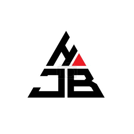 Téléchargez les illustrations : HJB triangle lettre logo design avec forme de triangle. HJB triangle logo design monogramme. Modèle de logo vectoriel triangle HJB avec couleur rouge. Logo triangulaire HJB Logo simple, élégant et luxueux. - en licence libre de droit