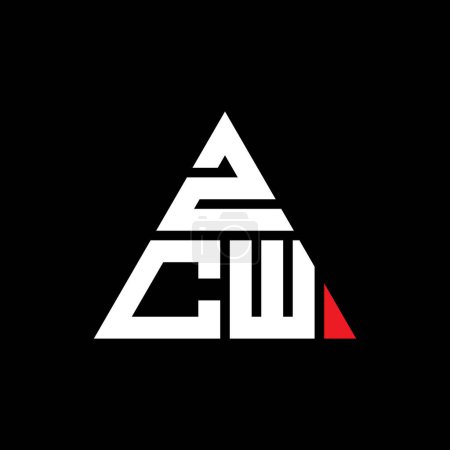 Téléchargez les illustrations : ZCW triangle lettre logo design avec forme de triangle. ZCW triangle logo design monogramme. Modèle de logo vectoriel triangle ZCW avec couleur rouge. Logo triangulaire ZCW Logo simple, élégant et luxueux. - en licence libre de droit