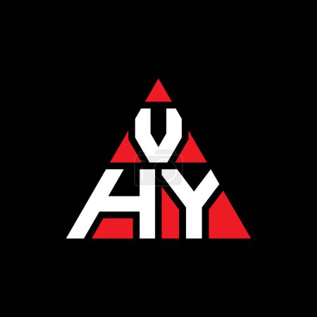 Ilustración de Diseño del logotipo de la letra del triángulo VHY con forma de triángulo. Monograma de diseño del logotipo del triángulo VHY. Plantilla de logotipo de vector de triángulo VHY con color rojo. Logotipo triangular VHY Logotipo simple, elegante y lujoso. - Imagen libre de derechos
