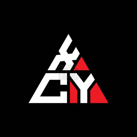 Téléchargez les illustrations : XCY triangle lettre logo design avec forme de triangle. Monogramme design XCY triangle logo. Modèle de logo vectoriel triangle XCY avec couleur rouge. Logo XCY triangulaire Logo simple, élégant et luxueux. - en licence libre de droit