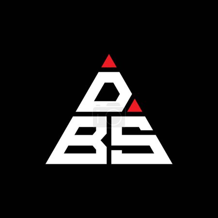 Ilustración de Diseño del logotipo de la letra del triángulo DBS con forma de triángulo. Monograma de diseño del logotipo del triángulo DBS. Plantilla de logotipo de vector de triángulo DBS con color rojo. Logotipo triangular DBS Logotipo simple, elegante y lujoso. - Imagen libre de derechos
