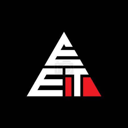 Téléchargez les illustrations : EET triangle lettre logo design avec forme de triangle. EET triangle logo design monogramme. Modèle de logo vectoriel triangle EET avec couleur rouge. Logo triangulaire EET Logo simple, élégant et luxueux. - en licence libre de droit