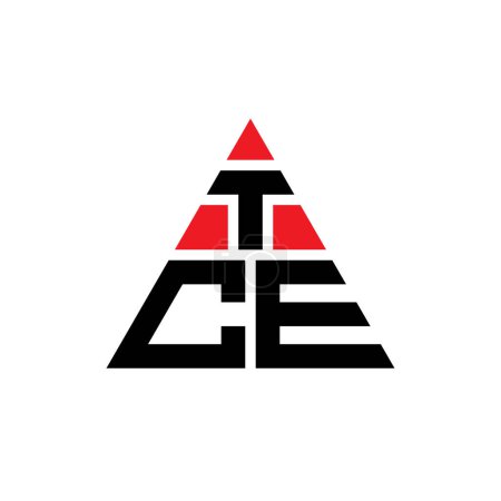Téléchargez les illustrations : TCE triangle lettre logo design avec forme de triangle. Monogramme de conception de logo TCE triangle. Modèle de logo vectoriel triangle TCE avec couleur rouge. Logo triangulaire TCE Logo simple, élégant et luxueux. - en licence libre de droit