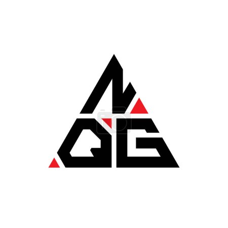 Illustration for NQG triangle letter logo design with triangle shape. NQG triangle logo design monogram. NQG triangle vector logo template with red color. NQG triangular logo Simple, Elegant, and Luxurious Logo. - Royalty Free Image
