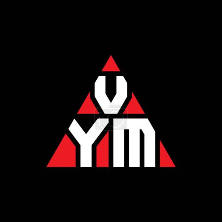 Illustration for VYM triangle letter logo design with triangle shape. VYM triangle logo design monogram. VYM triangle vector logo template with red color. VYM triangular logo Simple, Elegant, and Luxurious Logo. - Royalty Free Image