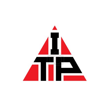 Ilustración de Diseño de logotipo de letra de triángulo ITP con forma de triángulo. Diseño del logotipo del triángulo ITP monograma. Plantilla de logotipo de triángulo ITP con color rojo. Logo triangular ITP Logotipo simple, elegante y lujoso. - Imagen libre de derechos