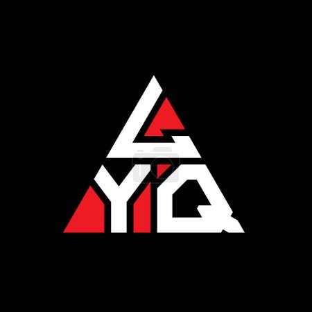 Ilustración de Diseño del logotipo de la letra del triángulo LYQ con forma de triángulo. Monograma de diseño del logotipo del triángulo LYQ. Plantilla de logotipo de vector de triángulo LYQ con color rojo. Logotipo triangular de LYQ Logotipo simple, elegante y lujoso. - Imagen libre de derechos
