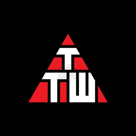 Illustration for TTW triangle letter logo design with triangle shape. TTW triangle logo design monogram. TTW triangle vector logo template with red color. TTW triangular logo Simple, Elegant, and Luxurious Logo. - Royalty Free Image