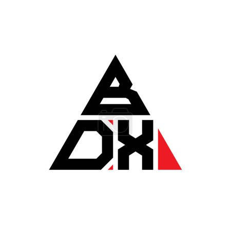 Ilustración de Diseño del logotipo de letra de triángulo BDX con forma de triángulo. Monograma de diseño del logotipo del triángulo BDX. Plantilla de logotipo de vector de triángulo BDX con color rojo. Logotipo triangular BDX Logotipo simple, elegante y lujoso. - Imagen libre de derechos
