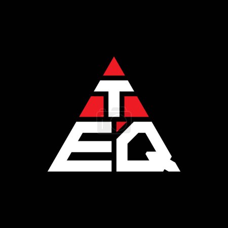 Téléchargez les illustrations : TEQ triangle lettre logo design avec forme de triangle. TEQ logo triangle design monogramme. Modèle de logo vectoriel triangle TEQ avec couleur rouge. Logo triangulaire TEQ Logo simple, élégant et luxueux. - en licence libre de droit