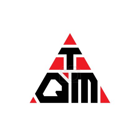 Illustration for TQM triangle letter logo design with triangle shape. TQM triangle logo design monogram. TQM triangle vector logo template with red color. TQM triangular logo Simple, Elegant, and Luxurious Logo. - Royalty Free Image