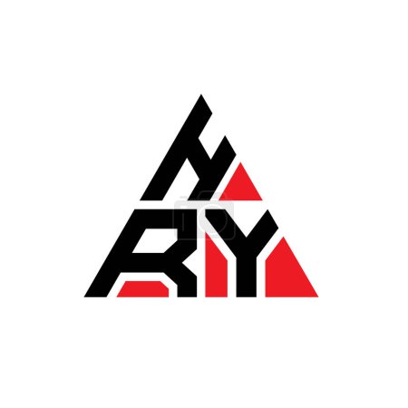 Illustration for HRY triangle letter logo design with triangle shape. HRY triangle logo design monogram. HRY triangle vector logo template with red color. HRY triangular logo Simple, Elegant, and Luxurious Logo. - Royalty Free Image