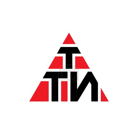 Illustration for TTN triangle letter logo design with triangle shape. TTN triangle logo design monogram. TTN triangle vector logo template with red color. TTN triangular logo Simple, Elegant, and Luxurious Logo. - Royalty Free Image