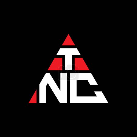 Téléchargez les illustrations : TNC triangle lettre logo design avec forme de triangle. Monogramme de conception de logo TNC triangle. Modèle de logo vectoriel triangle TNC avec couleur rouge. Logo triangulaire TNC Logo simple, élégant et luxueux. - en licence libre de droit