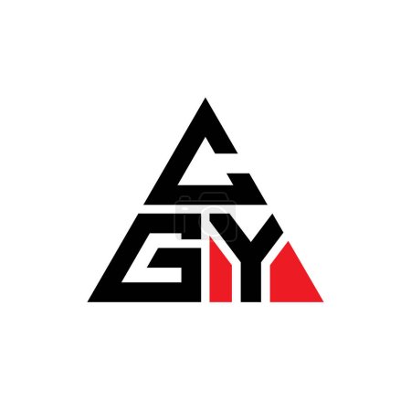 Illustration for CGY triangle letter logo design with triangle shape. CGY triangle logo design monogram. CGY triangle vector logo template with red color. CGY triangular logo Simple, Elegant, and Luxurious Logo. - Royalty Free Image