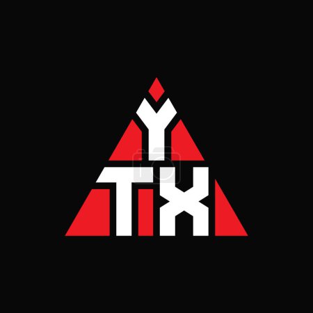 Téléchargez les illustrations : YTX triangle lettre logo design avec forme de triangle. Monogramme YTX logo triangle design. Modèle de logo vectoriel triangle YTX avec couleur rouge. Logo triangulaire YTX Logo simple, élégant et luxueux. - en licence libre de droit
