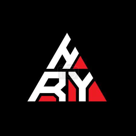 Illustration for HRY triangle letter logo design with triangle shape. HRY triangle logo design monogram. HRY triangle vector logo template with red color. HRY triangular logo Simple, Elegant, and Luxurious Logo. - Royalty Free Image