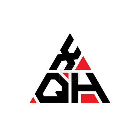 Téléchargez les illustrations : XQH triangle lettre logo design avec forme de triangle. XQH logo triangle design monogramme. Modèle de logo vectoriel triangle XQH avec couleur rouge. Logo triangulaire XQH Logo simple, élégant et luxueux. - en licence libre de droit