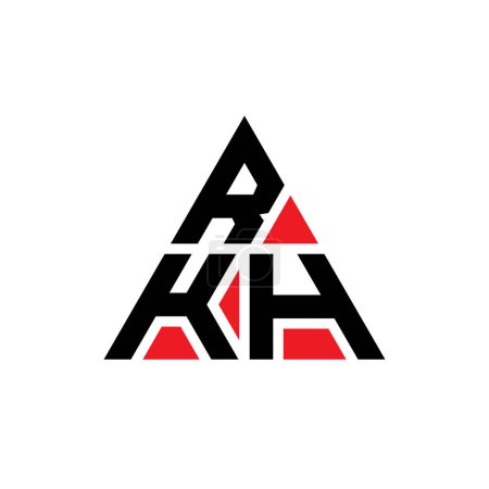 Téléchargez les illustrations : Logo de la lettre triangle RKH avec forme triangle. Monogramme RKH logo triangle design. Modèle de logo vectoriel triangle RKH avec couleur rouge. Logo triangulaire RKH Logo simple, élégant et luxueux. - en licence libre de droit