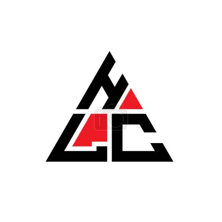 Ilustración de Diseño del logotipo de letra triángulo HLC con forma de triángulo. Monograma de diseño del logotipo del triángulo HLC. Plantilla de logotipo de vector de triángulo HLC con color rojo. Logotipo triangular HLC Logotipo simple, elegante y lujoso. - Imagen libre de derechos