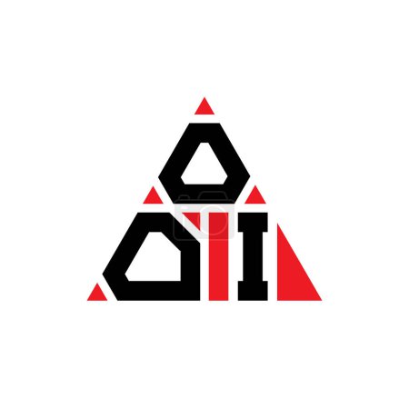 Ilustración de Diseño del logotipo de la letra del triángulo OOI con forma de triángulo. OOI diseño de logotipo triángulo monograma. OOI triángulo vector logotipo plantilla con color rojo. Logotipo triangular OOI Logotipo simple, elegante y lujoso. - Imagen libre de derechos